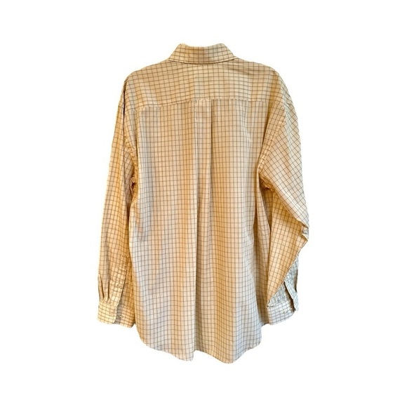 VAN HEUSEN, MENS, LONG SLEEVE OXFORD SHIRT. IN NEW CONDITION. CREAM & TAUPE. - Picture 2 of 3